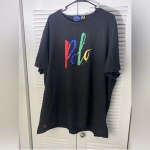 Polo by Ralph Lauren Multicolor Logo Black Tee